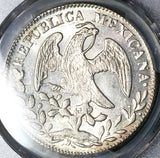 1853/2-Go PCGS MS 61 Mexico 8 Reales Guanajuato Overdate Cap Rays Silver Coin POP 1/1 (24123002D)