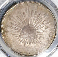 1855-Zs PCGS AU 53 Mexico 8 Reales Zacatecas Mint Rare Silver Coin (23061303C)
