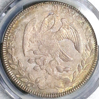 1855-Zs PCGS AU 53 Mexico 8 Reales Zacatecas Mint Rare Silver Coin (23061303C)