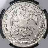 1855-Zs NGC AU 55 Mexico 8 Reales Zacatecas Mint Rare Silver Coin (23072401C)