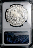 1857-C NGC AU Mexico 8 Reales Culiacan Mint Scarce Cap Rays Silver Coin (26052701D)