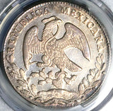 1857-Mo GF PCGS AU 58 Mexico 8 Reales Proof Like Cap Rays Silver Coin (25040503C)