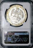 1858-Mo NGC MS 62 Mexico 8 Reales Cap Rays 8R Silver Dollar Coin (26080701C)
