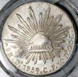 1859-Do PCGS AU Mexico 8 Reales Scarce China Chopmarked Cap Rays Silver Coin (26081403C)