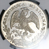 1859-Mo FH NGC MS 61 Mexico 8 Reales Mint State Near PL Silver Coin (25072201C)