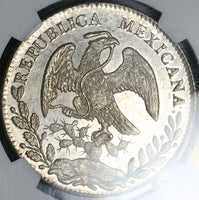 1859-Mo FH NGC MS 61 Mexico 8 Reales Mint State Near PL Silver Coin (25072201C)