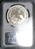 1859-Mo FH NGC MS 61 Mexico 8 Reales Mint State Near PL Silver Coin (25072201C)