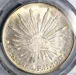 1860-Mo FH PCGS MS 63 Mexico 8 Reales Mint State Cap Rays Silver Coin (25090901C)