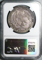 1860-Zs MO NGC AU 50 Mexico 8 Reales Zacatecas Cap Rays Silver Coin (24040702C)