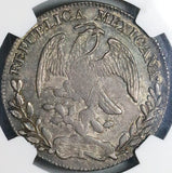 1860-Zs VL NGC AU 55 Mexico 8 Reales Zacatecas Cap Rays Silver Coin (24040703C)