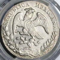 1861-O PCGS AU Mexico 8 Reales Oaxaca Mint RARE Silver Coin (25082102C)