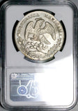 1862-Mo CH NGC UNC Mexico 8 Reales Cap Rays Silver Coin (26072903C)