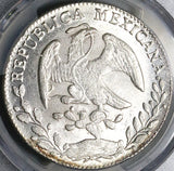 1863-Go PCGS MS 63 Mexico 8 Reales Guanajuato Cap Rays Silver Coin (23092501C)