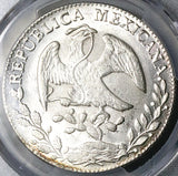 1863-Go PCGS MS 63 Mexico 8 Reales Guanajuato Cap Rays Silver Coin (23092501C)