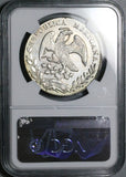 1863-Mo CH NGC UNC Mexico 8 Reales Cap Rays Silver Coin (26072904C)