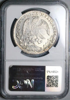 1863/2-Pi NGC MS 62 Mexico 8 Reales Potosi Rare Overdate Mint State Coin POP 1/0 (24060202C)