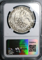 1865-Ca JC NGC XF Mexico 8 Reales Chihuahua Mint Rare Silver Coin (24042803C)