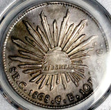 1868-C PCGS AU 58 Mexico 8 Reales Culiacan Mint Rare Silver Coin POP 1/0 (26041801C)