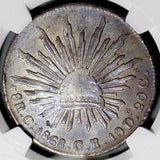 1868-C NGC XF 40 Mexico 8 Reales Culiacan Mint Rare Silver Coin (26071002C)