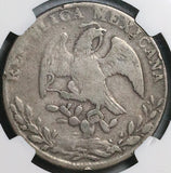 1868-Ca JG NGC VG 10 Mexico 8 Reales Chihuahua Mint Rare Silver Coin (24040201C)