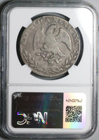 1868-Ca JG NGC VG 10 Mexico 8 Reales Chihuahua Mint Rare Silver Coin (24040201C)