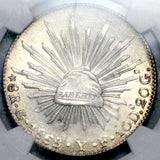 1868-Go NGC MS 61 Mexico 8 Reales Guanajuato Mint State Silver Coin (26081404C)