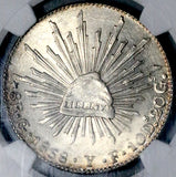 1868-Go NGC MS 61 Mexico 8 Reales Guanajuato Mint State Silver Coin (26081404C)