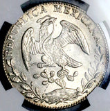 1868-Go NGC MS 61 Mexico 8 Reales Guanajuato Mint State Silver Coin (26081404C)