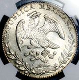 1868-Go NGC MS 61 Mexico 8 Reales Guanajuato Mint State Silver Coin (26081404C)
