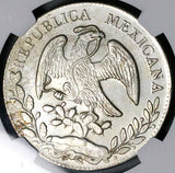 1868-Ho NGC UNC Mexico 8 Reales Hermosillo Mint Scarce Silver Coin (25103001C)
