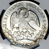1868-Ho NGC UNC Mexico 8 Reales Hermosillo Mint Scarce Silver Coin (26090601C)