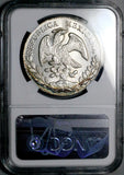 1868-Ho NGC UNC Mexico 8 Reales Hermosillo Mint Scarce Silver Coin (26090601C)