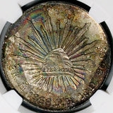 1868-Ho NGC UNC Mexico 8 Reales Hermosillo Mint Scarce Silver Coin (26042401C)