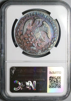 1870-Ho NGC VF Mexico 8 Reales Hermosillo Mint Rare Chopmarked Silver Coin (24040801C)