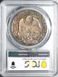 1873-A PCGS AU Mexico 8 Reales Alamos Mint Rare Cap Rays Silver Coin (26020106C)