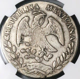 1873-Do NGC VF Mexico 8 Reales Durango Mint Rare Chopmarked Silver Coin (24032103C)