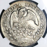 1873-Ho NGC XF Mexico 8 Reales Hermosillo Mint Scarce Silver Coin (24041404C)