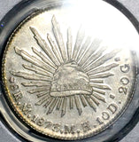 1873-Mo PCGS MS 63 Mexico 8 Reales Rare Cap Rays Silver Dollar Coin POP 2/1 (26072701D)