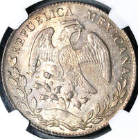 1874-C NGC MS 62 Mexico 8 Reales Culiacan Mint Rare Silver Coin POP 3/2 (24051401C)