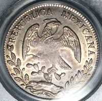 1874-Ca PCGS AU 58 Mexico 8 Reales Chihuahua Mint Silver Coin (24110402D)