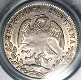 1874-Ca PCGS AU 58 Mexico 8 Reales Chihuahua Mint Silver Coin (24110402D)