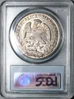 1874-Ca PCGS AU 58 Mexico 8 Reales Chihuahua Mint Silver Coin (24110402D)