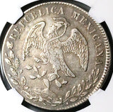 1876-As NGC VF 35 Mexico 8 Reales Alamos Scarce Cap Rays Silver Coin (24082302C)
