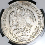 1876/5-Do NGC AU Mexico 8 Reales Durango Mint Overdate Scarce Silver Coin (24032104C)