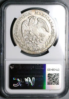 1876/5-Do NGC AU Mexico 8 Reales Durango Mint Overdate Scarce Silver Coin (24032104C)