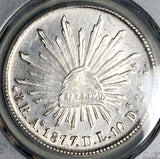 1877-As PCGS AU Mexico 8 Reales Alamos Mint Scarce 8.R. Silver Coin (26071701C)
