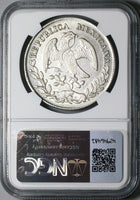 1877-Do NGC AU Mexico 8 Reales Durango Mint Chopmarked SIlver Coin (24032105C)