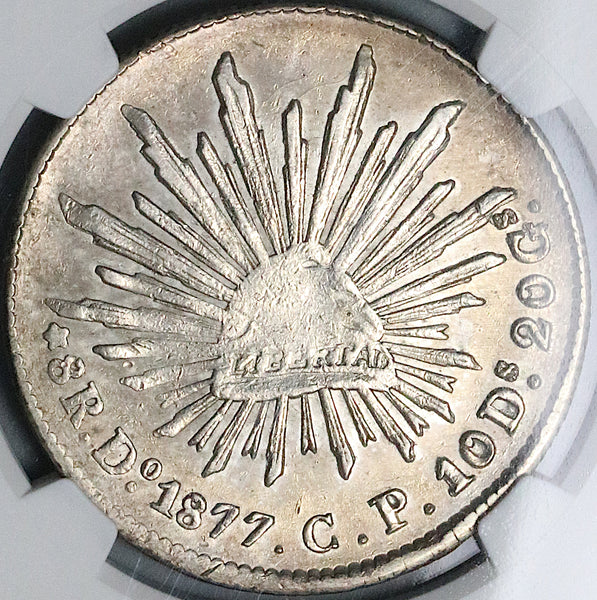 1877-Do NGC XF Mexico 8 Reales Durango Mint SIlver Coin (24032106C)