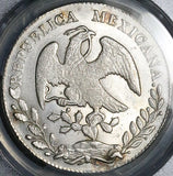 1877/6-Ga JA PCGS MS 62 Mexico 8 Reales Guadalajara Mint Cap Rays Rare Overdate Silver Coin POP 1/1 (26060301C)