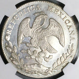 1877/6-Ga JA NGC MS 63 Mexico 8 Reales Near PL Overdate Silver Coin POP 3/0 (24101303C)